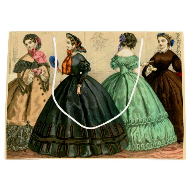 1861 German fashion plate Large Gift Bag (Front)