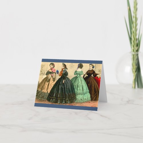 1861 German fashion plate Note Card