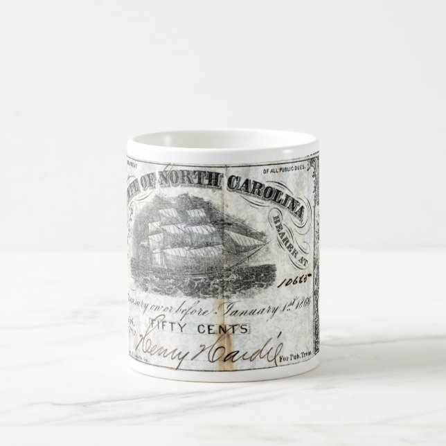 1862 North Carolina 50 Cent Note Coffee Mug (Center)