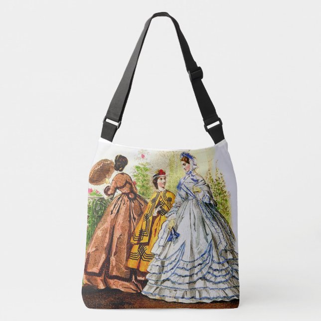 1863 Journal Des Jeunes Personnes fashion plate pr Crossbody Bag (Front)