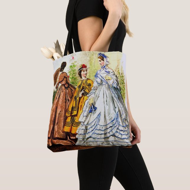 1863 Journal Des Jeunes Personnes fashion plate pr Tote Bag (Close Up)