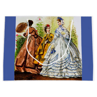 1863 Journal Des Jeunes Personnes fashion print Large Gift Bag