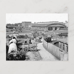 1864 Railroad Depot Atlanta Postcard