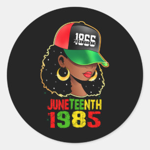 1865 Juneteenth Celebrate African American Freedom Classic Round Sticker
