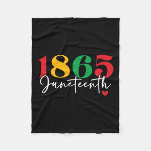 1865 Juneteenth Celebrate Black History Month Fleece Blanket