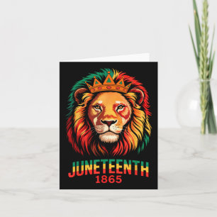 1865 Juneteenth Celebrate Lion African American Fr Card