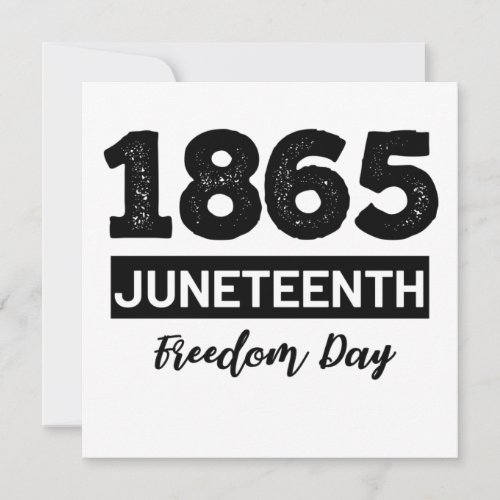 1865 Juneteenth Freedom Day of African American Invitation
