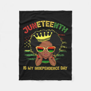 1865 Juneteenth Is My Independence Day Women Kid  Fleece Blanket