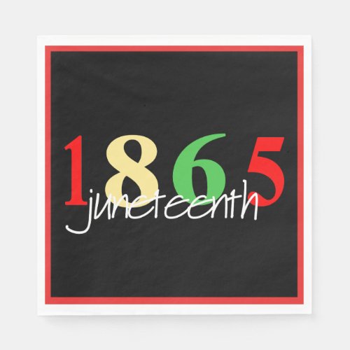 1865 Juneteenth Napkins