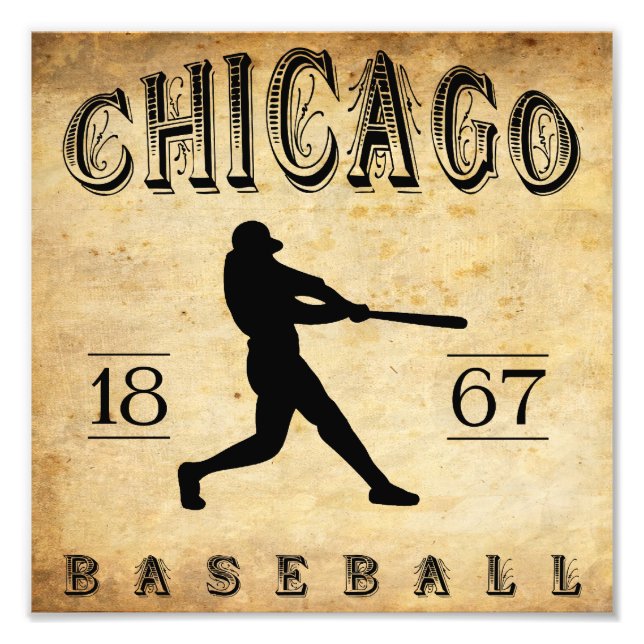 1867 Chicago Illinois Baseball Photo Print (Front)