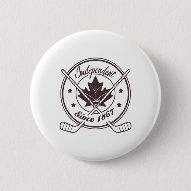 1867 To Forever – Canadian Independence - Retro Ca Button (Front)
