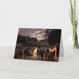 1870 Ice Skating in London Holiday Card