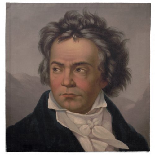 1870 Ludwig Van Beethoven German Composer Pianist Cloth Napkin