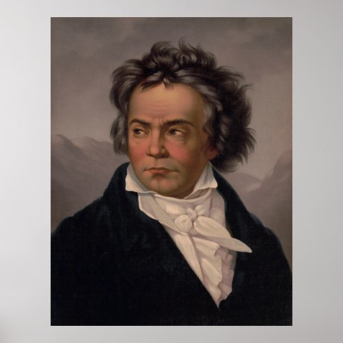 1870 Ludwig Van Beethoven German Composer Pianist Poster