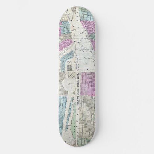 1870 Map New York City Central Park Skateboard