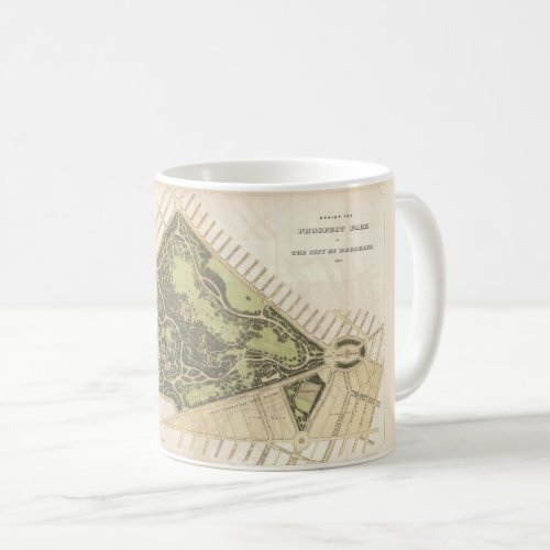 1870 Prospect Park Map Mug