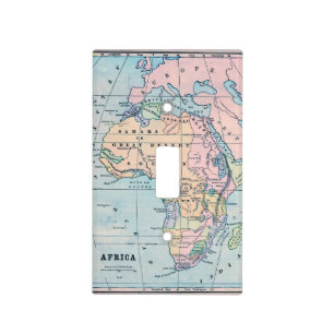 1870 Vintage Map of Africa Light Switch Cover