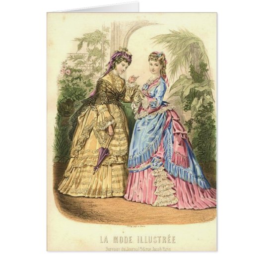 1870's fashion plate cards (Front)