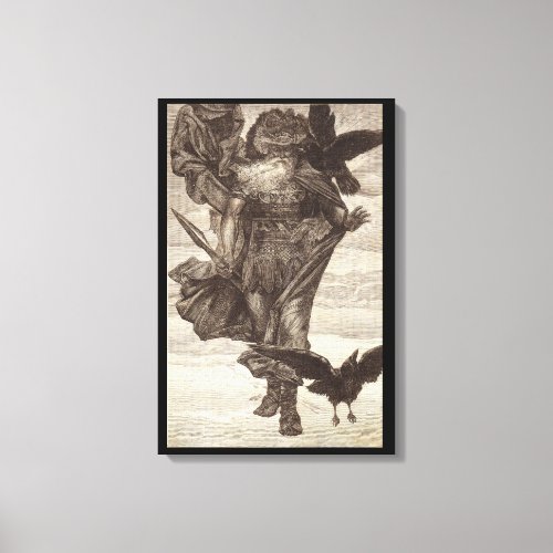 1871 Odin Norse God of Wisdom Canvas Print