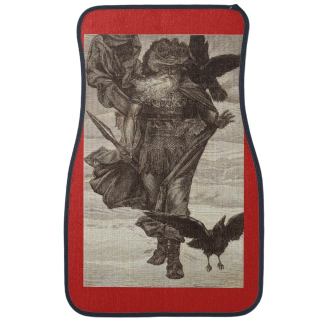 1871 Odin, Norse God of Wisdom Car Mat (Front)