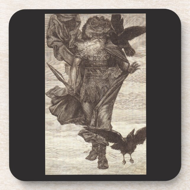 1871 Odin, Norse God of Wisdom Drink Coaster (Front)