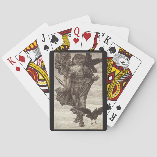 1871 Odin, Norse God of Wisdom Poker Cards (Back)