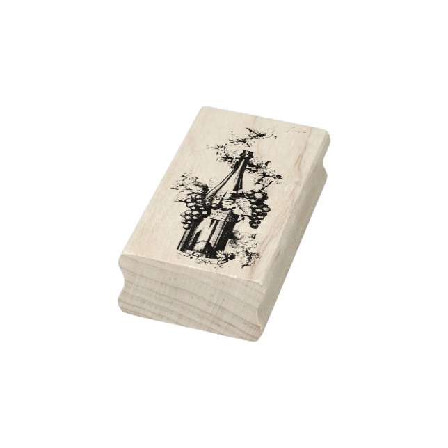 1873 Vintage Wine Bottle Rubber Stamp (Stamp)