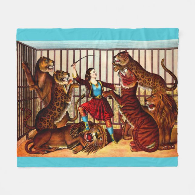1874 The Lion Queen Fleece Blanket (Front (Horizontal))