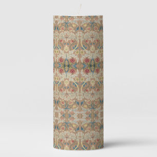 1875 Vintage William Morris Floral Embroidery Pillar Candle