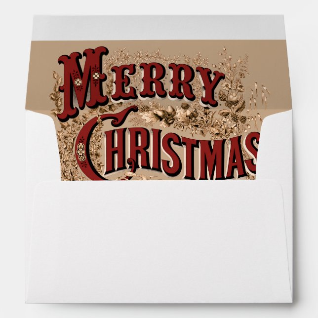 1876 Merry Christmas - Gold Envelope (Back (Bottom))