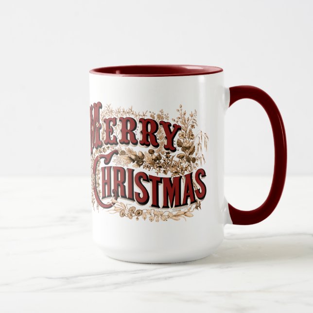 1876 Merry Christmas Gold Mug (Right)