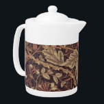 1876 Vintage William Morris Honeysuckle Teapot<br><div class="desc">The design on this product was inspired by an 1876 Honeysuckle printed fabric designed by William Morris., an English textile designer, who lived from 1834 to 1896. Morris was a major contributor to the revival of traditional British textile arts and methods of production. Much of his work can be found...</div>