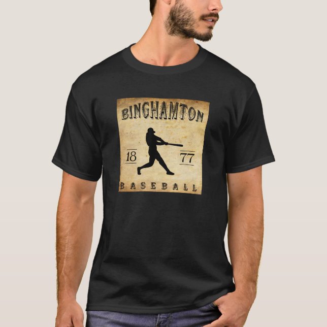 1877 Binghamton New York Baseball T-Shirt (Front)