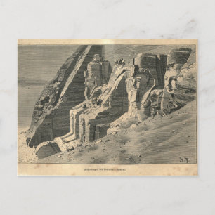 1877 Print Egypt Statues, The Earth and its People Postcard