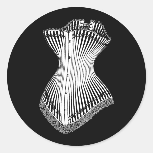 1878 Corset Classic Round Sticker (Front)