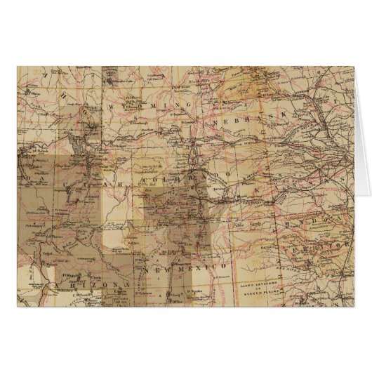 1878 Progress Map of The US Geographical Surveys 2 Cards (Front Horizontal)