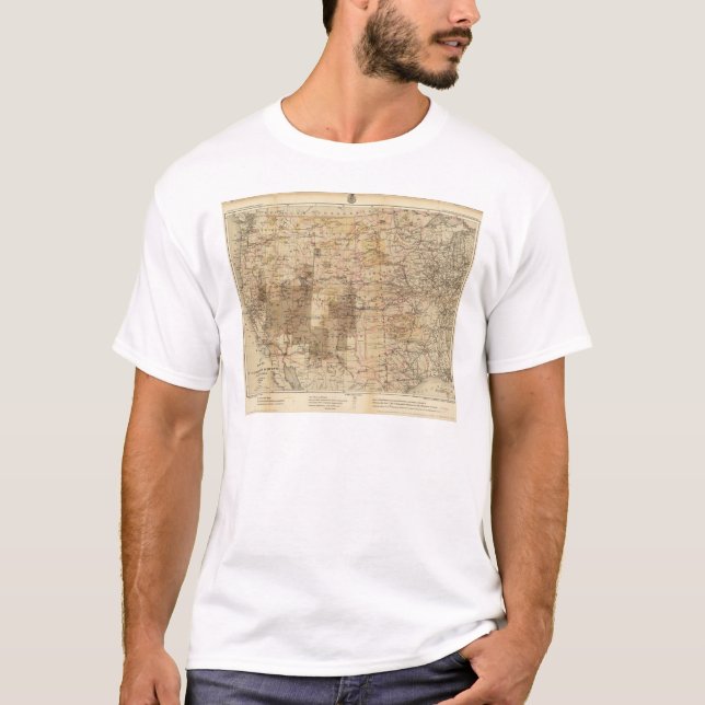 1878 Progress Map of The US Geographical Surveys 2 T-Shirt (Front)