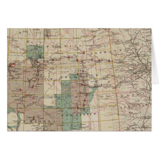 1878 Progress Map of The US Geographical Surveys Cards (Front Horizontal)