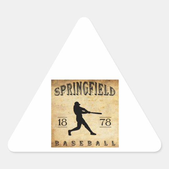 1878 Springfield Massachusetts Baseball Triangle Sticker