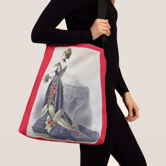  1879 ball gown fashion print  crossbody bag (Close Up)