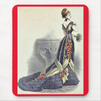  1879 ball gown fashion print  mouse pad