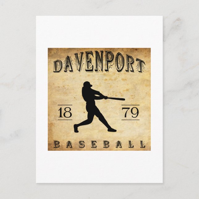 1879 Davenport Iowa Baseball Postcard (Front)