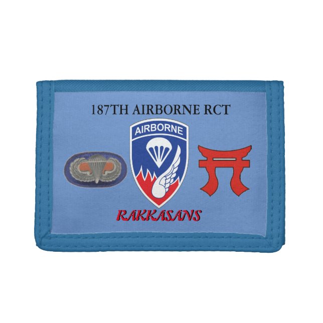 187TH AIRBORNE RCT RAKKASANS TRIFOLD WALLET (Front)