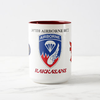 187TH AIRBORNE RCT RAKKASANS  Two-Tone COFFEE MUG