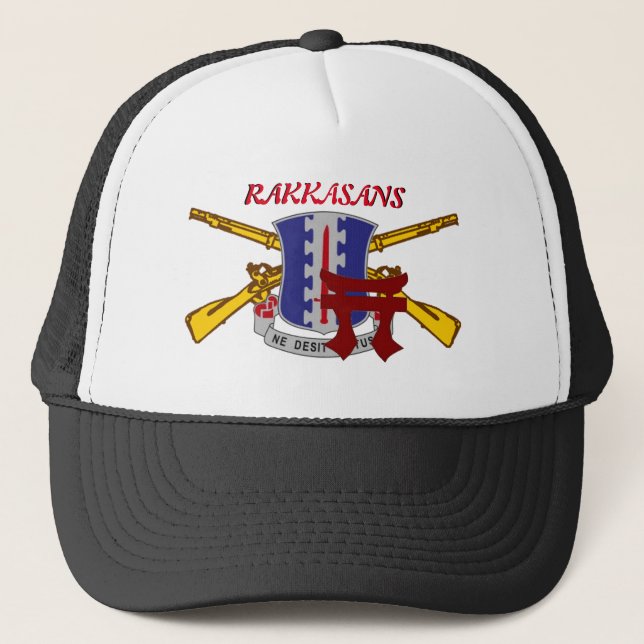 187TH INFANTRY RAKKASANS  TRUCKER HAT (Front)