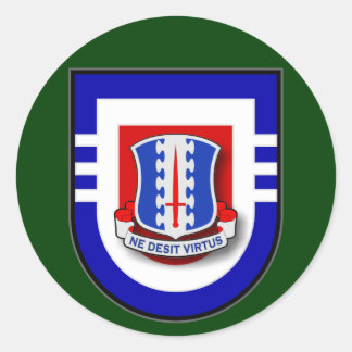 187th Infantry Regiment - 3d Battalion Flash Classic Round Sticker
