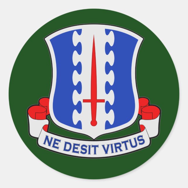 187th Infantry Regiment (Airborne) DUI Classic Round Sticker (Front)