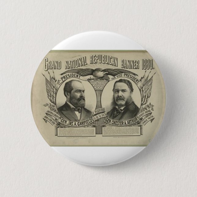 1880 Garfield - Arthur Button (Front)