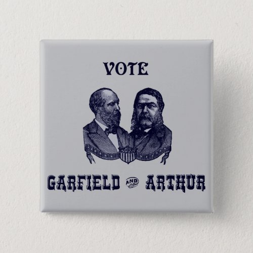 1880 Vote Garfield and Arthur blue Button