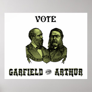 1880 Vote Garfield and Arthur, green Poster